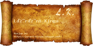 Léránt Kinga névjegykártya