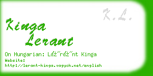 kinga lerant business card